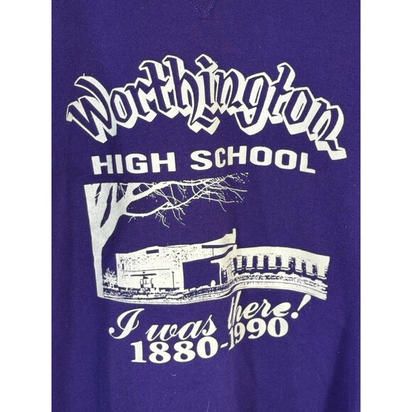Vintage Worthington Indiana High School Ramblers Crewneck Sweater‎ Medium USA - Picture 4 of 10